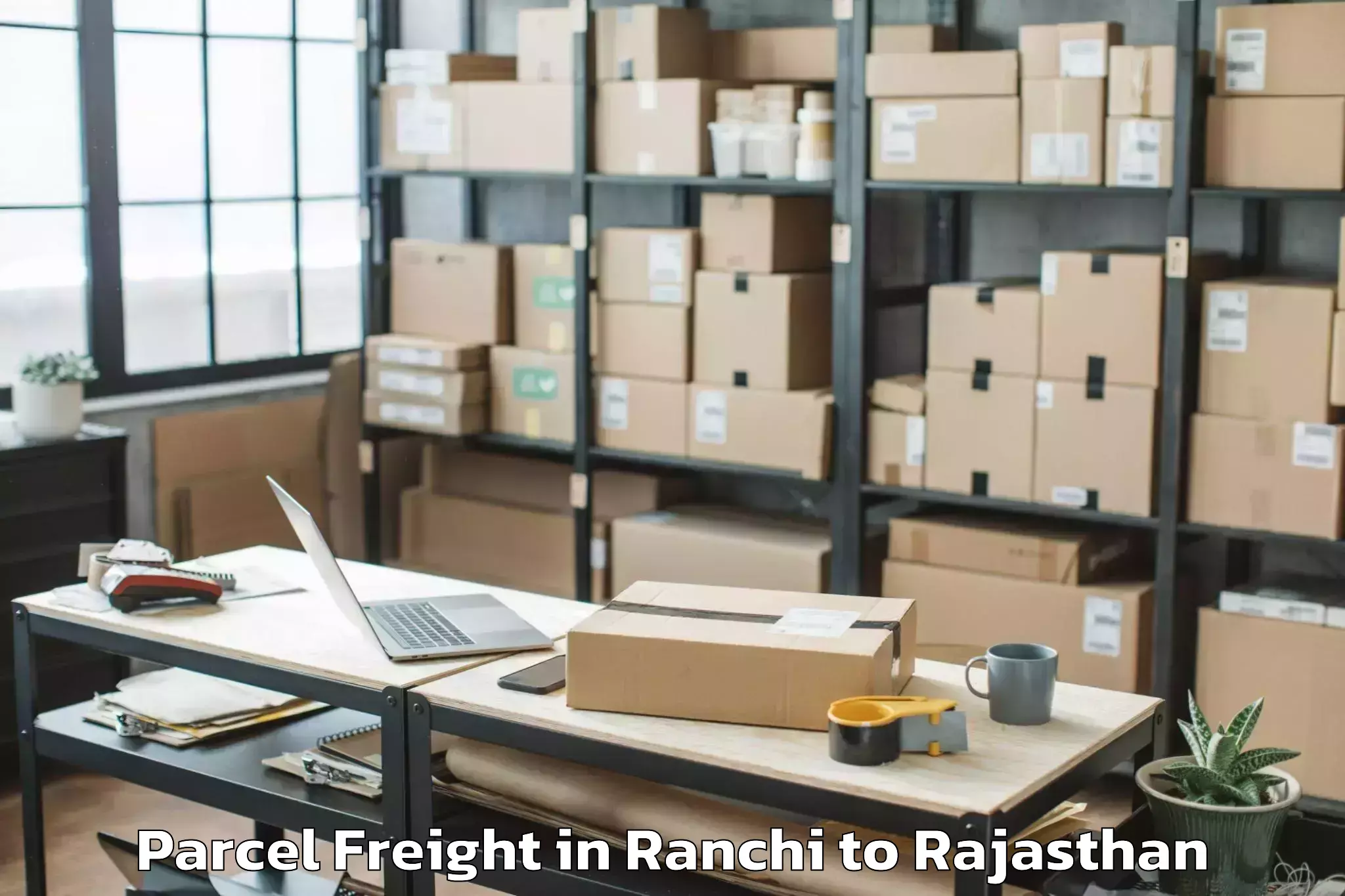 Comprehensive Ranchi to Sangam University Bhilwara Parcel Freight